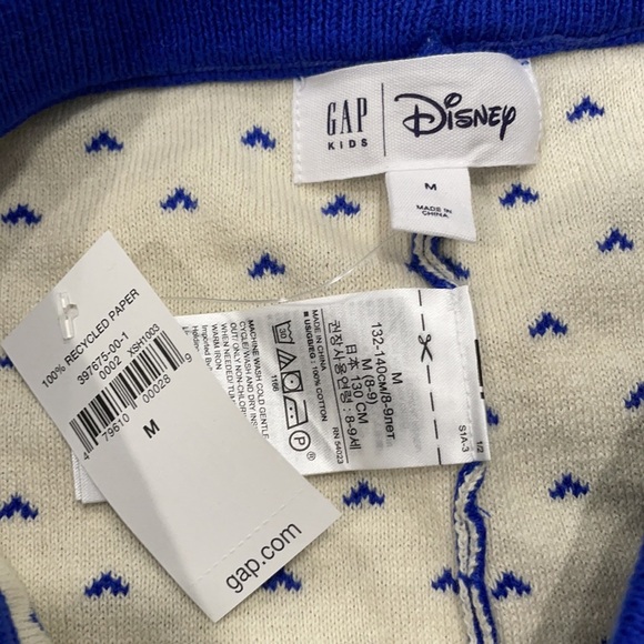 Gap x Disney Minnie Mickey Blue Fair Aisle leggings NEW - Picture 4 of 5